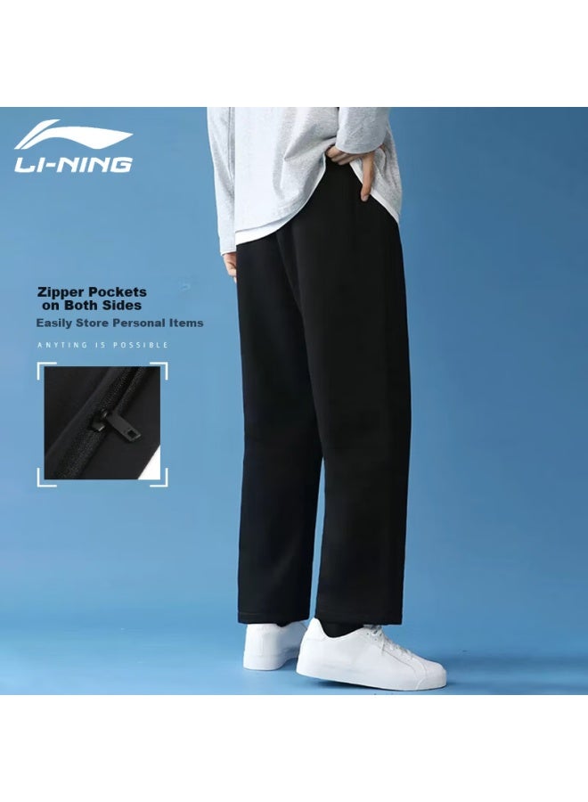 Li-ning Men's Sports Pants Casual Straight-leg Sweatpants Spring Autumn Fashion Comfortable Breathable Running Training Trousers - Image 3