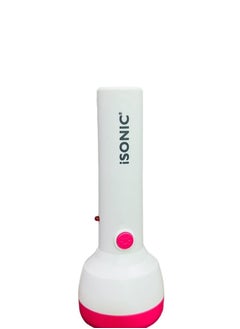 iSONIC 1 W Rechargeable LED Torch Light Focus Range 800 Mtr For Trekking Hiking Outdoor White/Pink IL 81  - Image 5