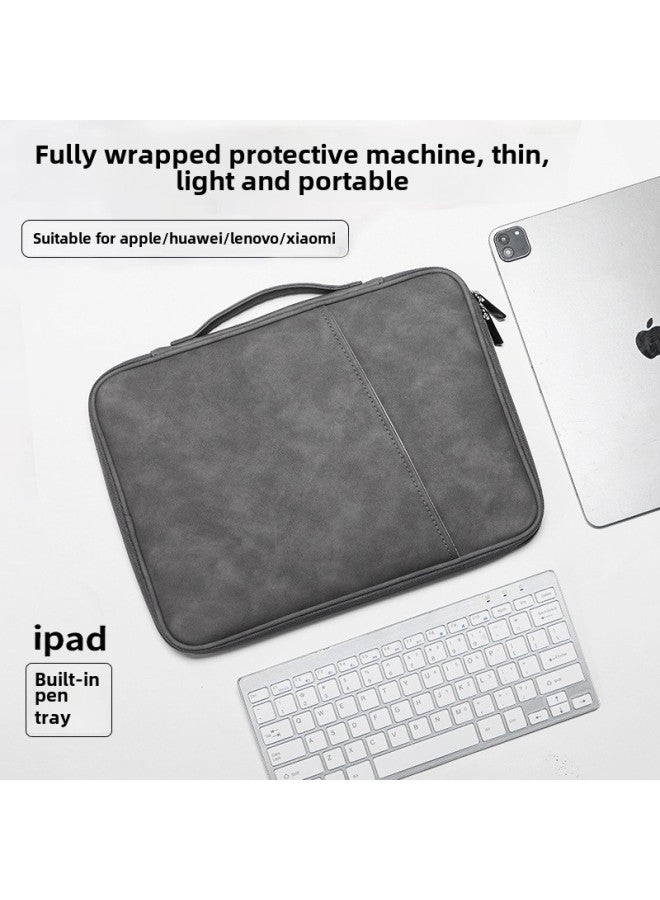 Tablet Bag Tablet Waterproof Loadable Keyboard For Apple Ipad Storage Bag Summer Anti-vibration Laptop Bag For Men And Women-Color:Peacock Blue [Sheep Material]]-Dimensions:12.9-13 Inch Universal - Image 3