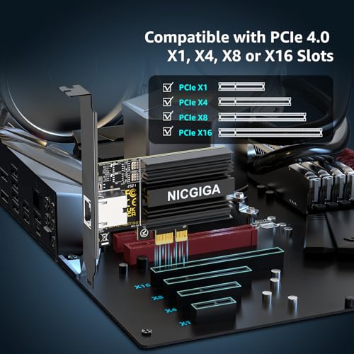 NICGIGA 2025 New 10G Base-T PCI-e4.0 X1 Network Card, Marvell AQC113 Controller, NICGIGA 10Gb Ethernet Adapter Support WOL, 10Gbe RJ45 Port NIC Card, Windows10/11/Windows Server/Linux - Image 5