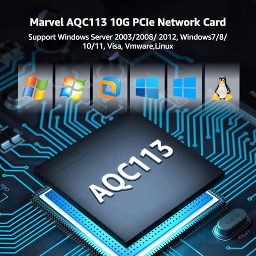 NICGIGA 2025 New 10G Base-T PCI-e4.0 X1 Network Card, Marvell AQC113 Controller, NICGIGA 10Gb Ethernet Adapter Support WOL, 10Gbe RJ45 Port NIC Card, Windows10/11/Windows Server/Linux - Image 3