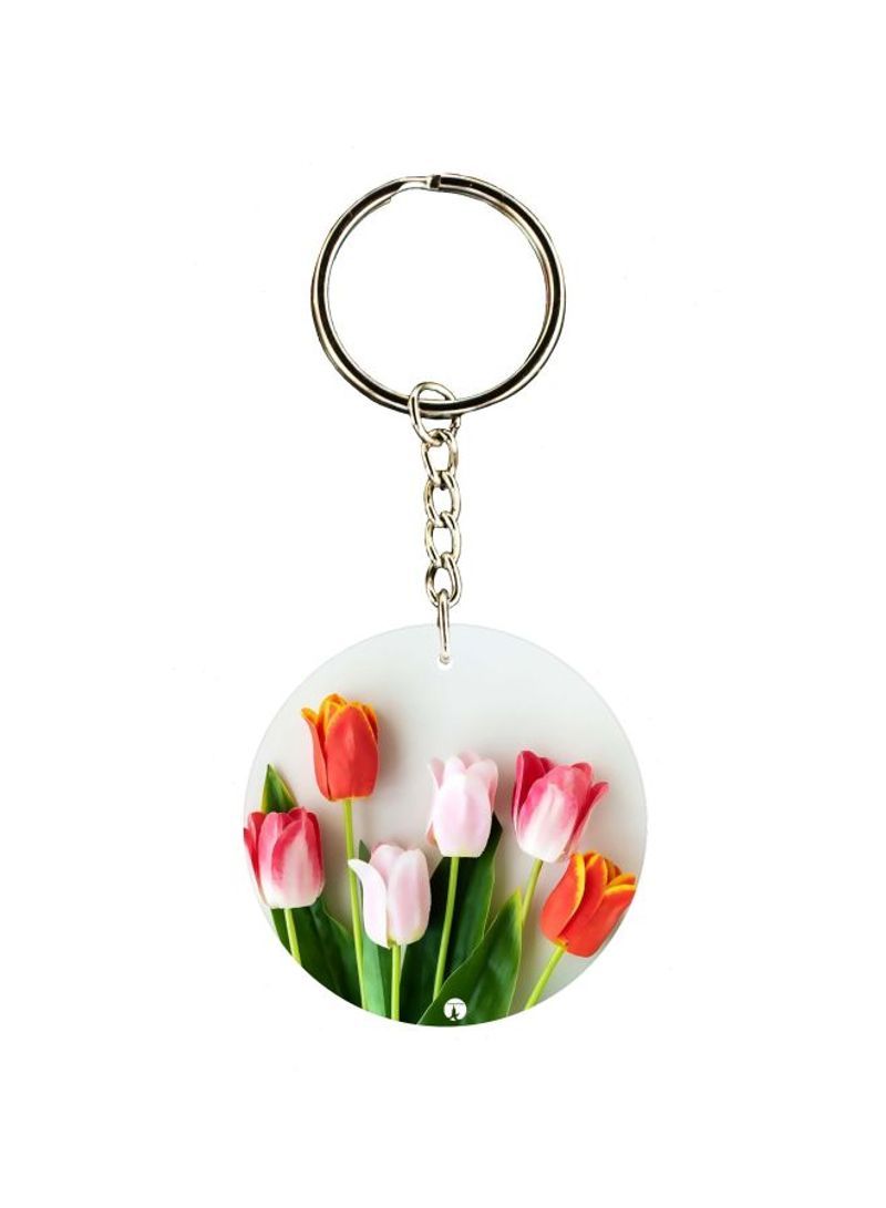Flowers Printed Keychain