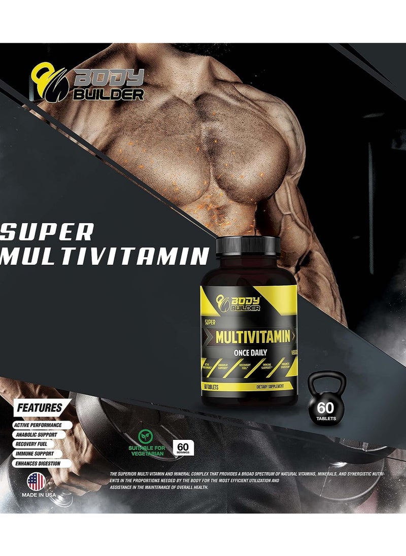 Body Builder Super Multivitamin  60 Veggie Tablets  - Image 2