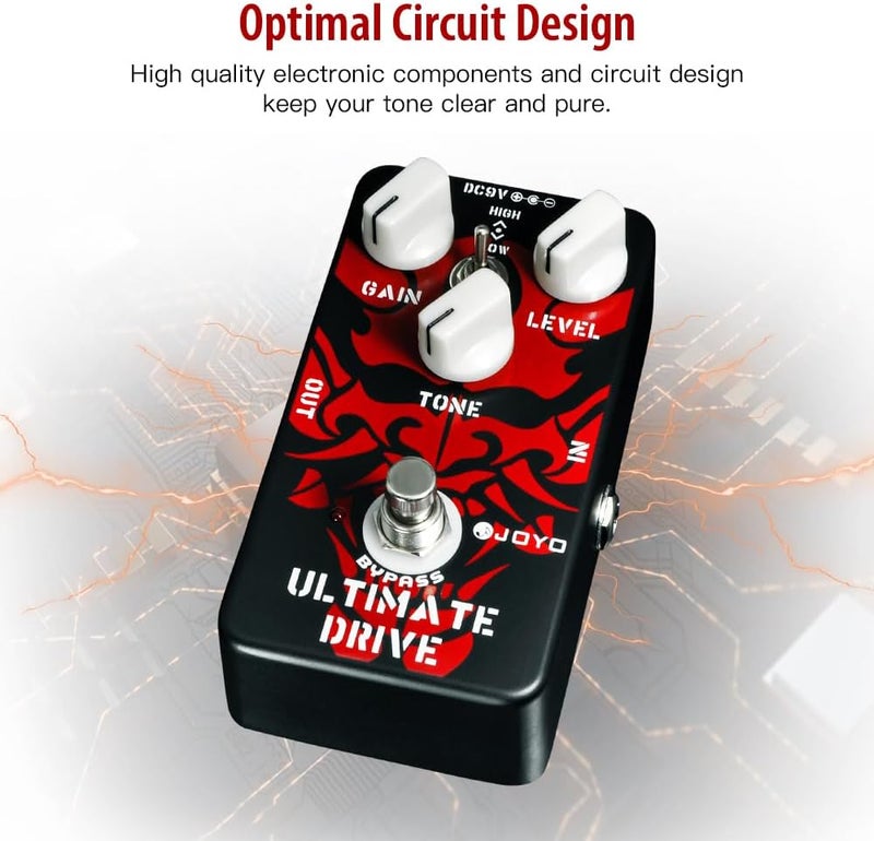 JOYO Overdrive Distortion Pedal Rich Bordering-on-Distortion Overdrive for Electric Guitar Effect - Bypass (Ultimate Drive JF-02) - Image 2