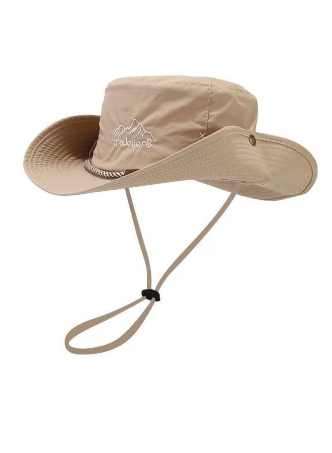 Outdoor Cowboy Hats, Men's and Women's Hats, Sun Protection, Quick-Drying, Breathable Sun Hat Fishing hat