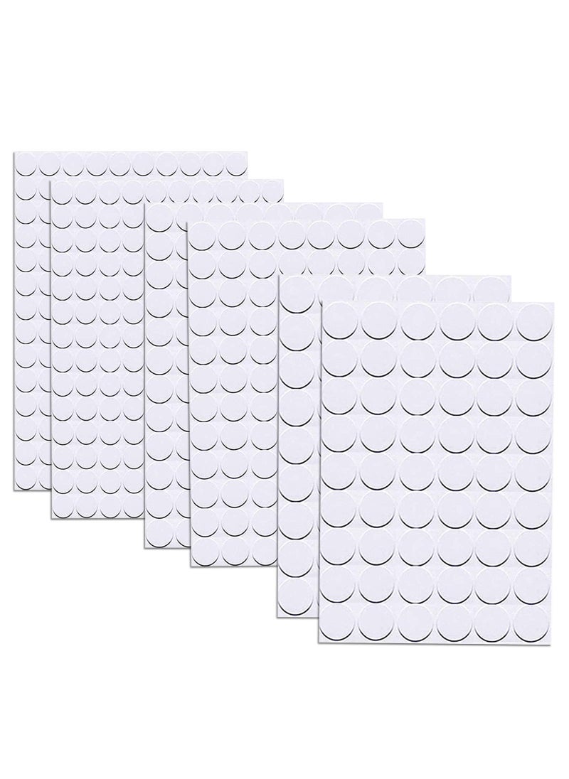 Romeda 580 Pcs SelfAdhesive Screw Hole Stickers 6Table SelfAdhesive Screw Covers Caps Dustproof Sticker 12mm 15mm 21mm White 