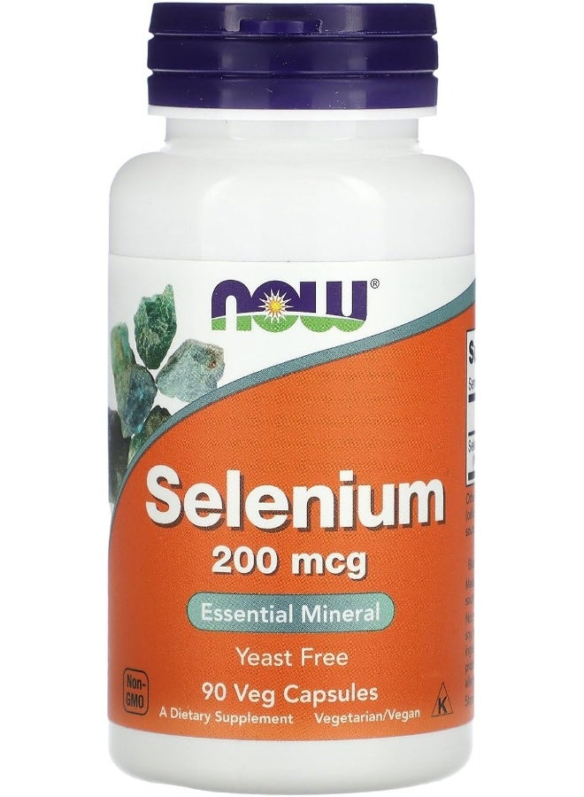 now Foods Selenium 200 Mcg 90 Vcaps - Image 1