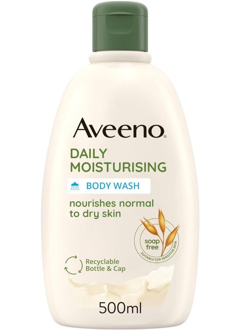 Aveeno Daily Moisturising Body Wash, With Soothing Oat, Suitable For Sensitive Skin, Soap-Free,500ml