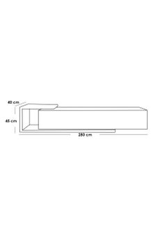 MDF and Swedish Wood Tv Unit White and Brown - 280x40x45 cm - pzsku/Z0B917C6049374535D305Z/45/_/1738518198/35d11727-e5f4-46b2-8f22-6f7c9fce692e