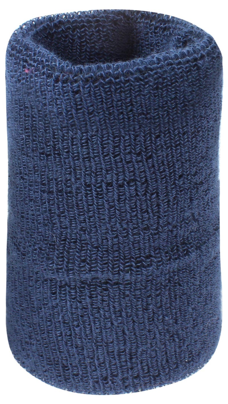 Neska Moda Unisex Dark Blue Cotton Wrist Band-WB31 - Image 1