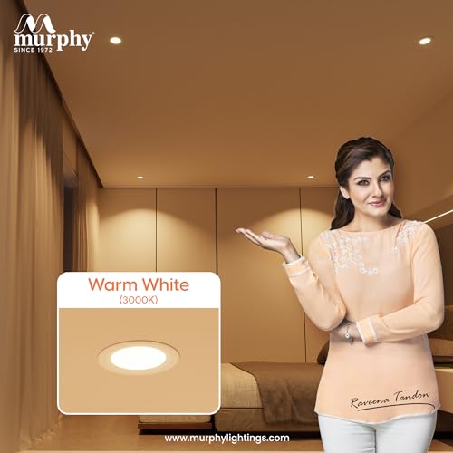 Murphy Polycarbonate Body 7W Coral LED Warm White Round Panel Conceal Down Light | Pack of 15 | Long-Lasting & Flicker-Free LED Light | Suited for 3 Inch Junction Box - Image 5