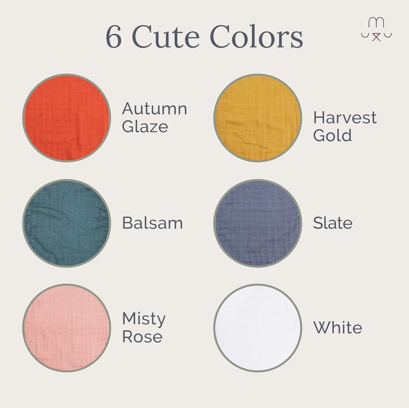 Natemia Ultra Soft Muslin Burp Cloths – Large, Super Absorbent Baby Burp Cloths for Newborn Spit Up - Machine Washable for Drool and Messes Essentials for Boys & Girls, 3 Pack - Image 3