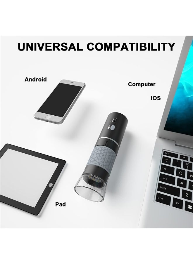 Bysameyee - 4K 3840x2160P Wireless Digital Microscope, Handheld HD USB Microscope Inspection Camera Endoscope 40x-1000x Magnification, Compatible with iPhone iPad Android Phone Tablet Windows Mac PC - Image 1