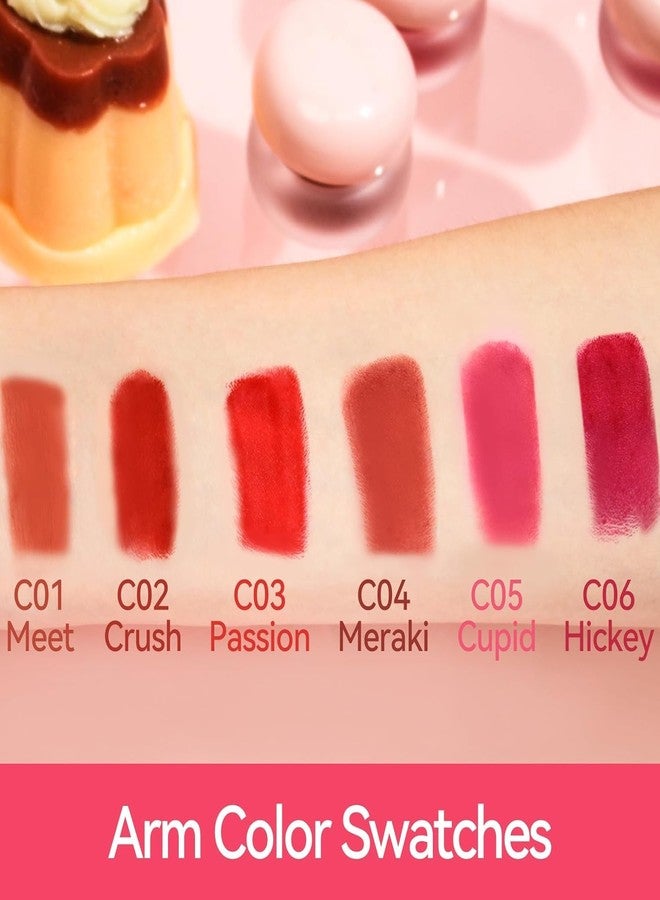 BEUKING Jelly Lipstick Mud, Moisturizing Matte Mist Velvet Lip Glaze, Pudding Pot Lip & Cheek Dual Use Lip Gloss Blush with Aloe Vera, High Pigment Long Lasting for Lip Make Up (06#Hickey, 1 OZ) - Image 3