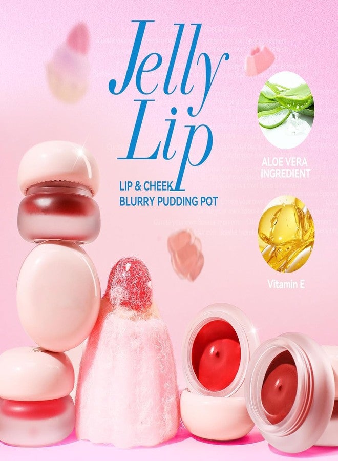 BEUKING Jelly Lipstick Mud, Moisturizing Matte Mist Velvet Lip Glaze, Pudding Pot Lip & Cheek Dual Use Lip Gloss Blush with Aloe Vera, High Pigment Long Lasting for Lip Make Up (06#Hickey, 1 OZ) - Image 4