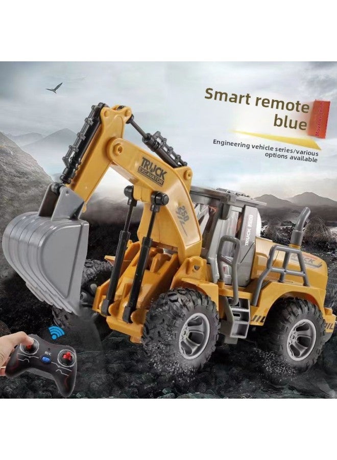 Remote Control Bulldozer Forklift Excavator Road Roller Men's Electric Simulation Engineering Vehicle RC Children Excavator Toy-Color:LA588-6 Four-way Remote Control Truck-Proportion:Package 1: Standard (battery Not Included) - Image 4