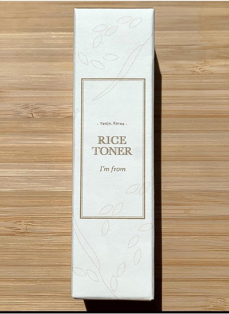 آي أم فروم - تونر I'm From Rice Toner 77.78% من مستخلص الأرز من كوريا، جوهر متوهج مع النياسيناميد المرطب للبشرة الجافة، نباتي، خالي من الكحول، خالي من العطور، معتمد من بيتا، تونر تجميل K، 5.07 أونصة سائلة - Image 1