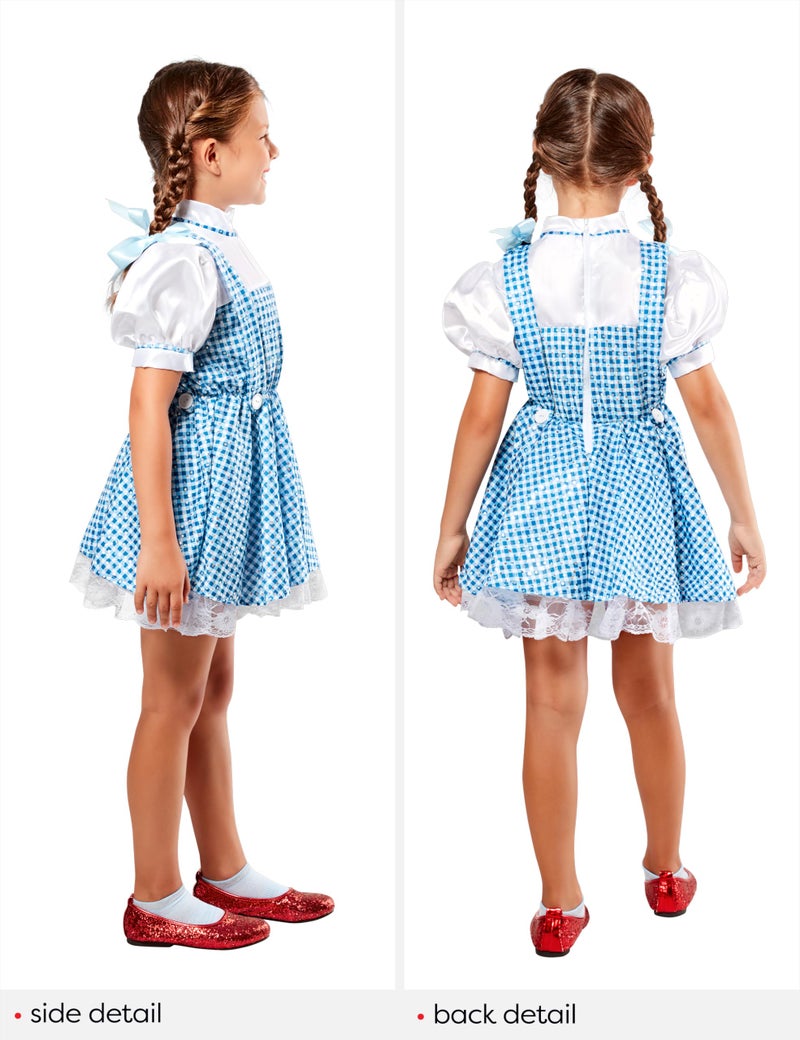 Rubies The Wizard of Oz Dorothy Sequin Costume Dress for Kids Girls Large - Image 3