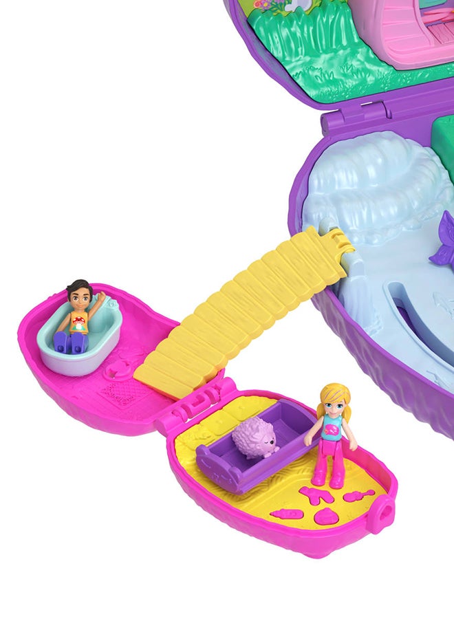 Polly Pocket 2-in-1 Travel Toy with 2 Micro Dolls and 16 Accessories, Hedgehog Purse Playset with Pet Theme - Image 4