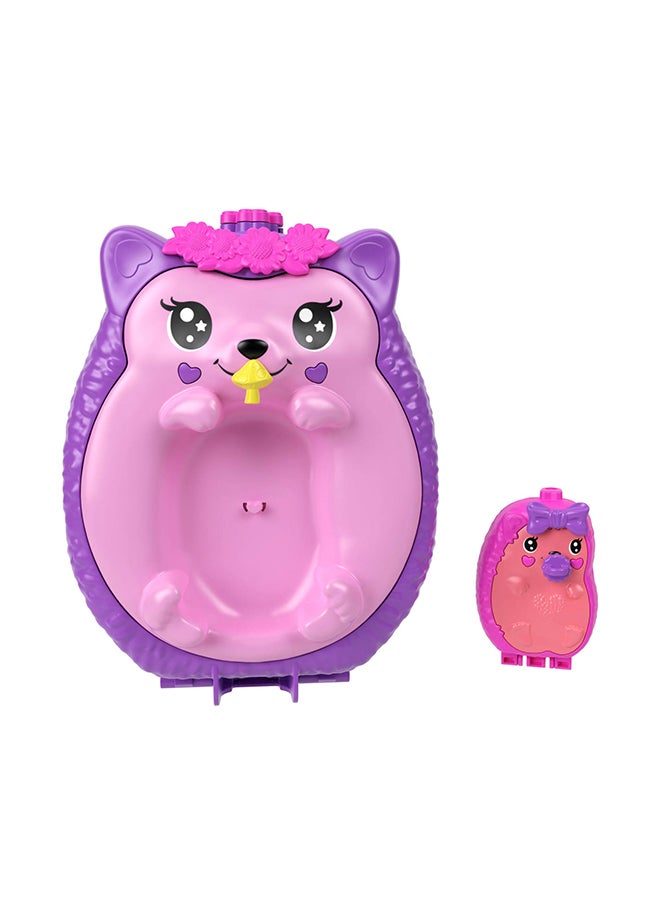 Polly Pocket 2-in-1 Travel Toy with 2 Micro Dolls and 16 Accessories, Hedgehog Purse Playset with Pet Theme - Image 5