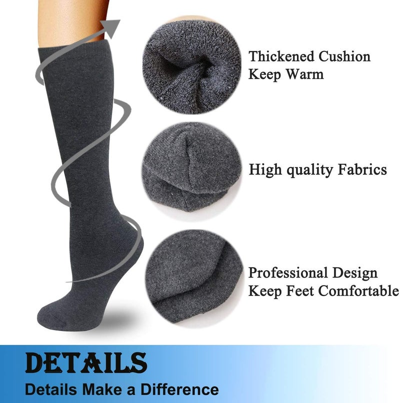 Hi Clasmix Warm Knee High Socks for Women-Thermal Cotton Socks for Hiking,Work,Winter,Gifts - Image 2