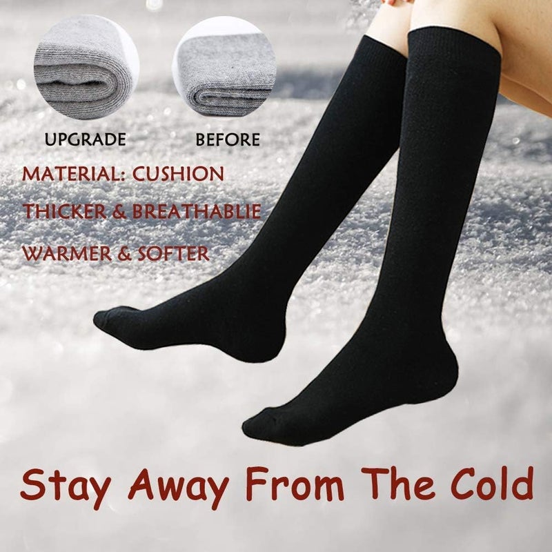 Hi Clasmix Warm Knee High Socks for Women-Thermal Cotton Socks for Hiking,Work,Winter,Gifts - Image 3
