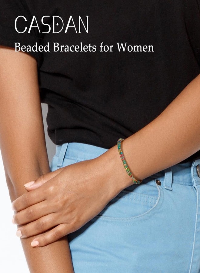 CASDAN Natural Crystal Healing Beaded Bracelet for Women Natural Stone Adjustable Braided Rope Bracelets Spiritual Inspirational Gifts Bracelets - Image 5