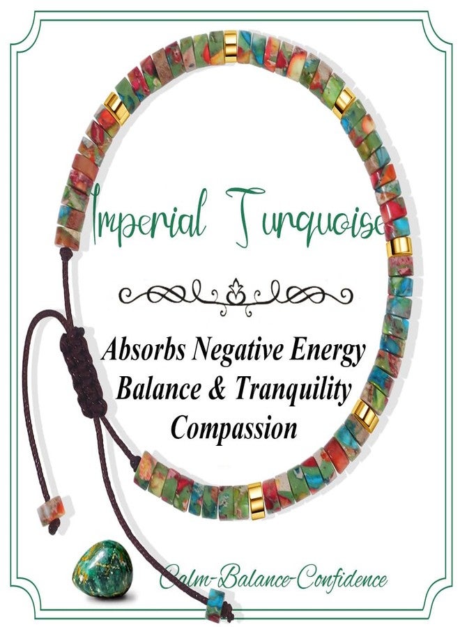 CASDAN Natural Crystal Healing Beaded Bracelet for Women Natural Stone Adjustable Braided Rope Bracelets Spiritual Inspirational Gifts Bracelets - Image 1