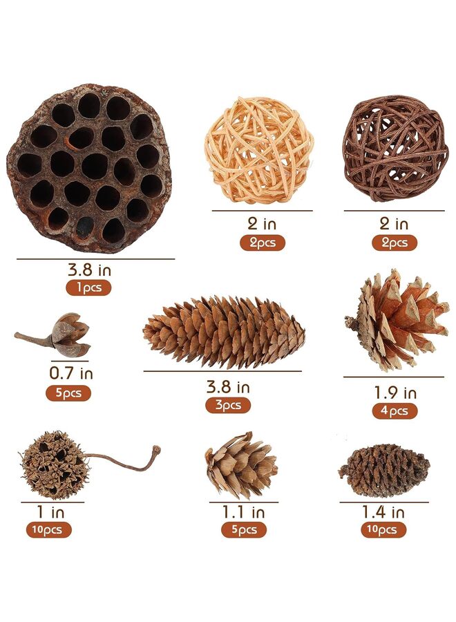 Natural Pinecone and Acorn Decoration Set, Artificial Berry and Pinecone Floral Arrangements for Fall Home Decor, Wedding Centerpieces, and Crafts - Image 2