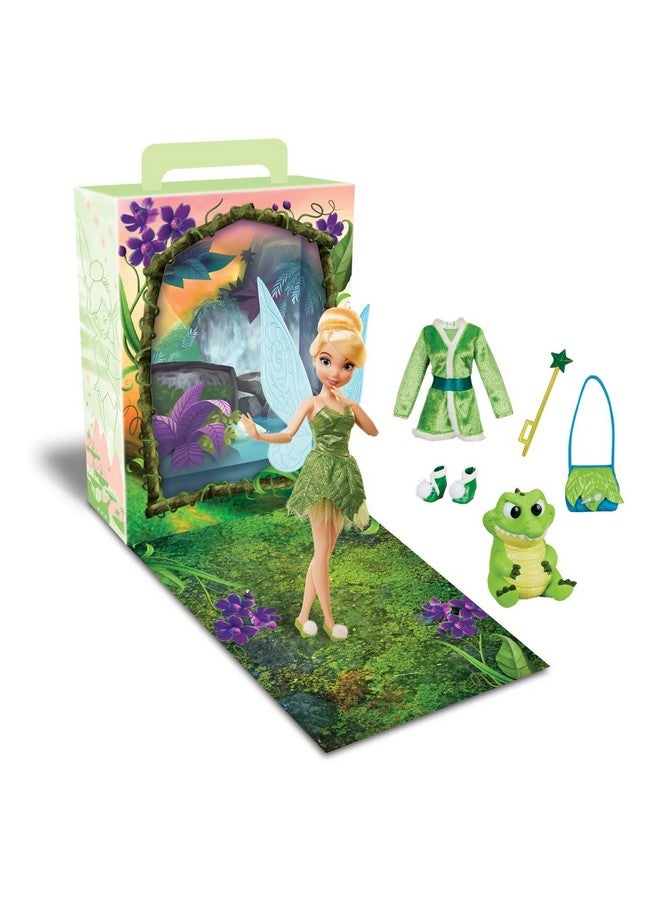 Disney Store Official Princess Story Doll - Tinker Bell from Peter Pan, 11 Inches, Includes Coloring Area and Additional Dress, Classic Outfit, Perfect for Girls - Image 1