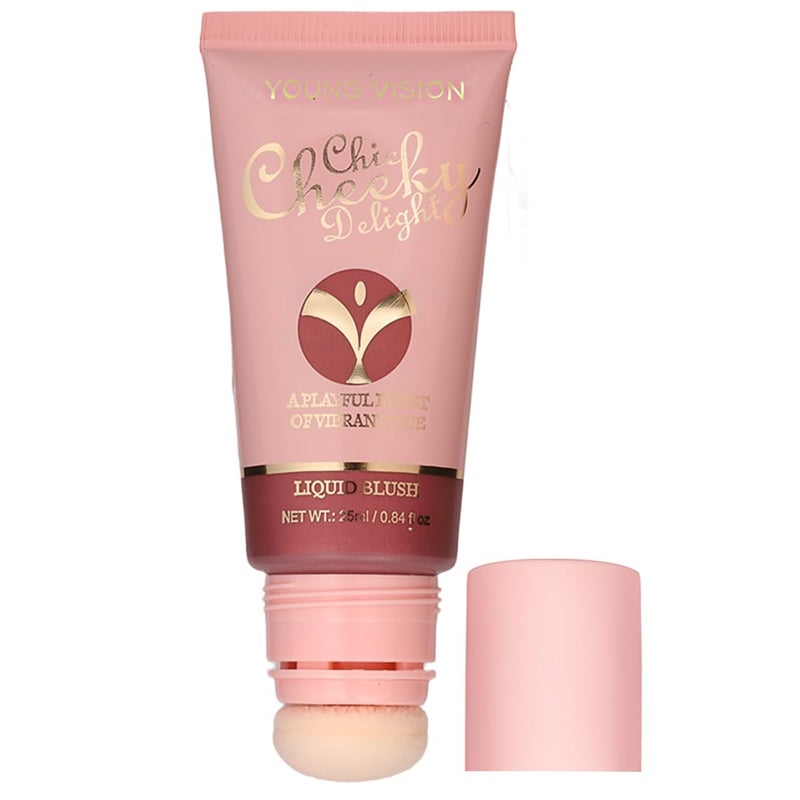 YOUNG VISION Shimmer Liquid Blush Wand  Radiant Cheek Tint  Luminous Rubor Liquido con Brillo  Dewy  LightReflecting  Maquillaje Iluminador para Mejillas25ml084 fl oz