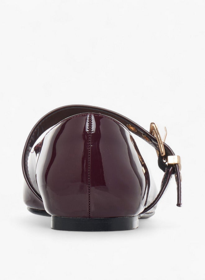 سيليست حذاء باليرينا نسائي بطبعة حيوانات وإغلاق بإبزيم - Image 4