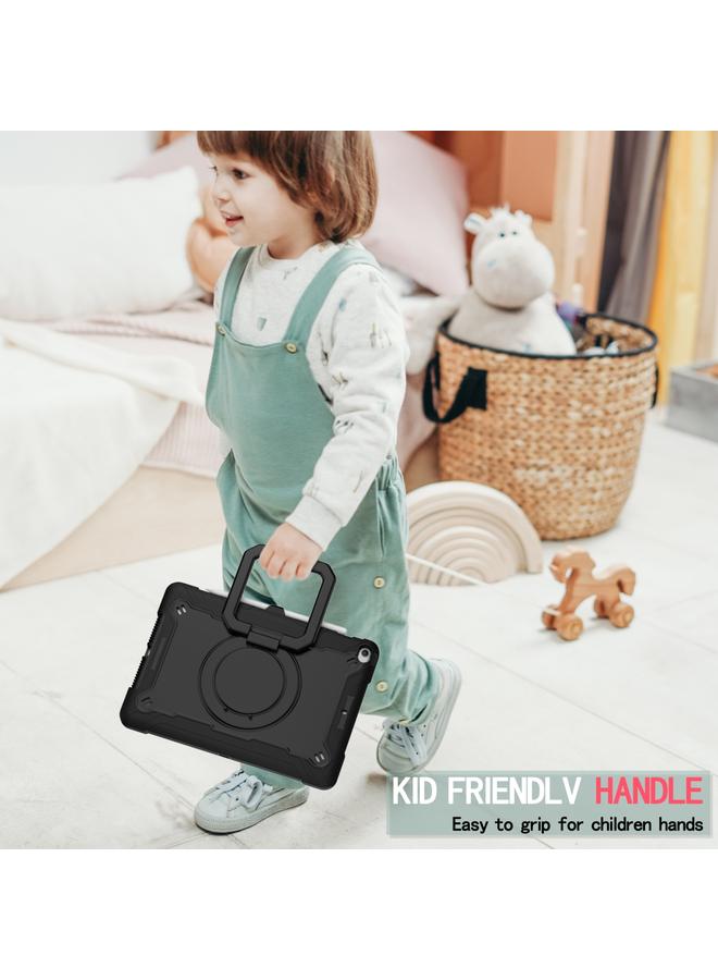 Zaboon Case For iPad 10.2 2021 / 2020 / 2019 Contrast Color Shockproof Robot Silicone + PC Case with Wristband Holder - Image 5