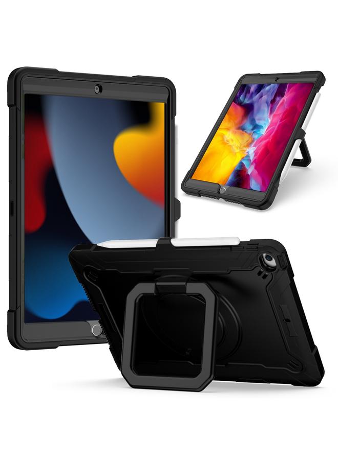 Zaboon Case For iPad 10.2 2021 / 2020 / 2019 Contrast Color Shockproof Robot Silicone + PC Case with Wristband Holder - Image 1