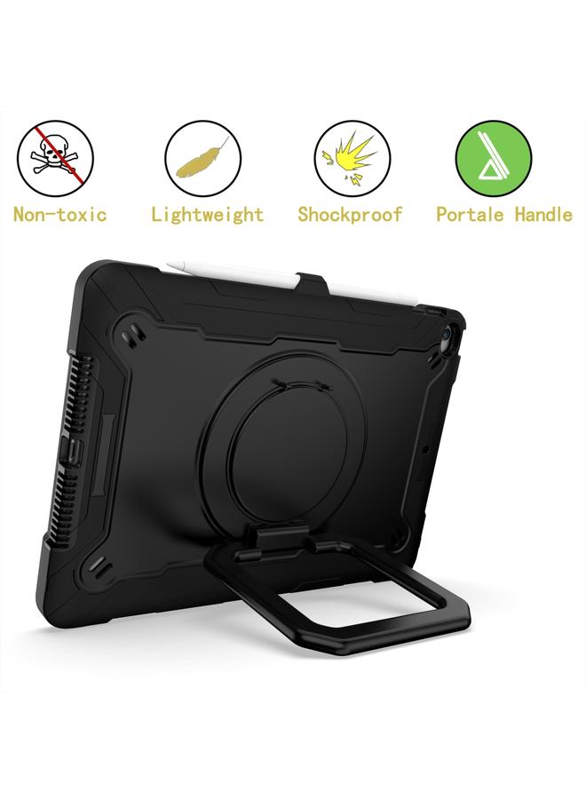 Zaboon Case For iPad 10.2 2021 / 2020 / 2019 Contrast Color Shockproof Robot Silicone + PC Case with Wristband Holder - Image 4