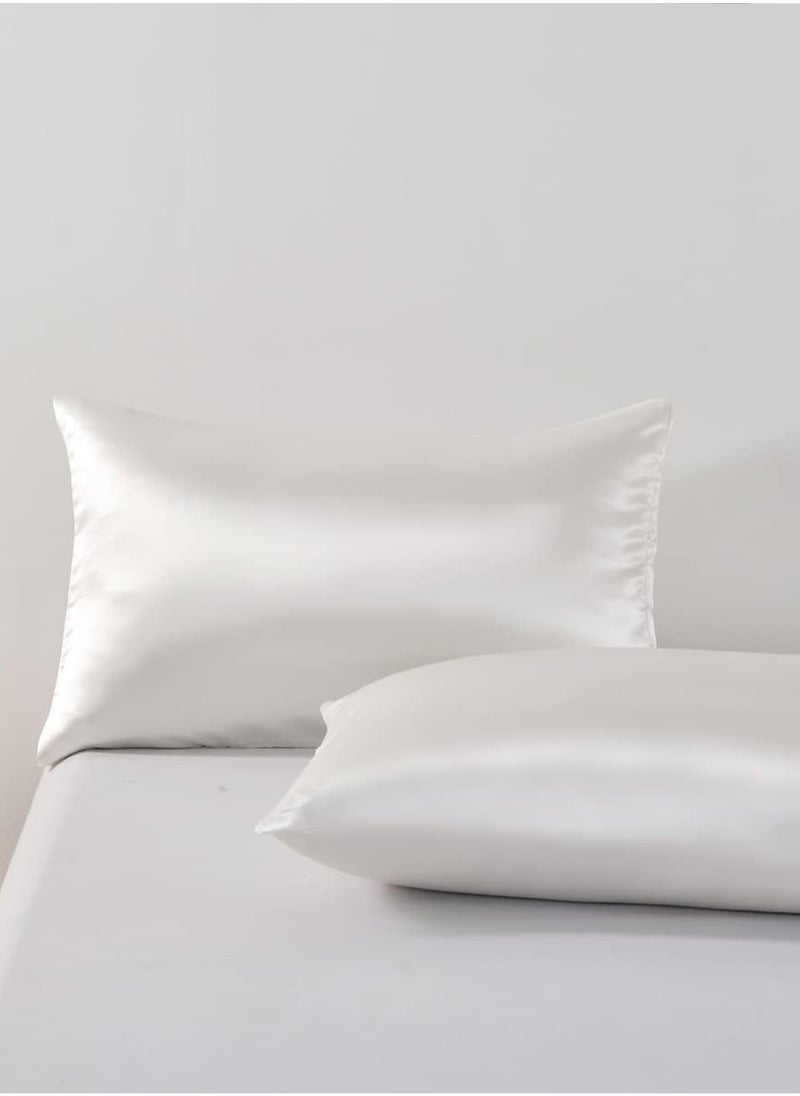 Arabest - 4pcs Queen Size Luxury Solid Color Satin Duvet Cover Set Skin-friendly And Comfortable, Soft And Smooth For Bedroom And Living Room 200x230 cm - Image 1