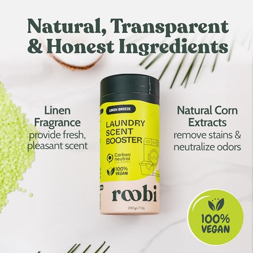Roobi Sustainable Laundry Scent Booster Beads. Linen Breeze Fragrance Laundry Beads. Up to 20 Washing Cycles. Carbon Neutral, 100% Vegan. - Image 3