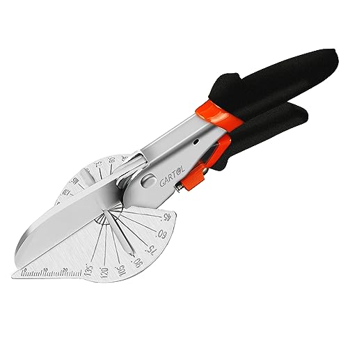GARTOL Miter Shears, Multifunctional Trunking Shears for Angular Cutting of Moulding and Trim, Adjustable at 45 to 135 Degree, Hand Tools for Cutting Soft Wood, Plastic, PVC, No Replacement Blade - Image 1