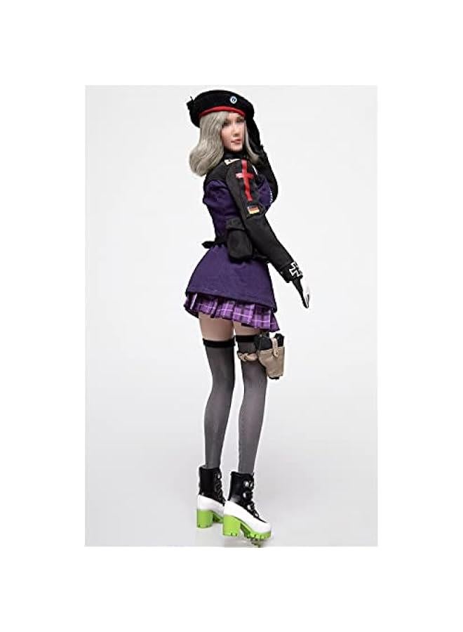 1/6 Scale Figure Doll Clothes,Hat+Uniform+Skirt+Stockings+Boots+Bags, Outfit Costume for 12 inch Female Action Figure Phicen/TBLeague CM106  - Image 3