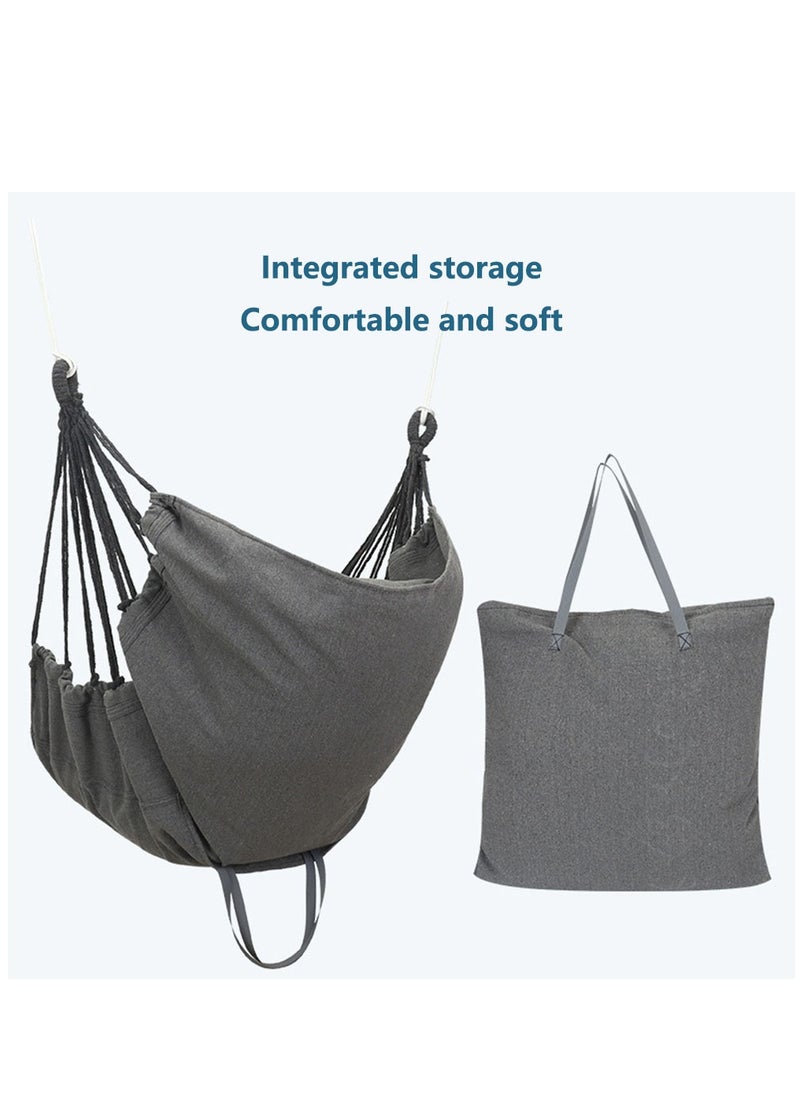 Arabest Swing Chair Large Hanging Hammock Chair Soft Cotton with Seat Cushions Pillows with Carry Bag for Indoor/Outdoor/Bedroom Patio Garden Balcony  - Image 5