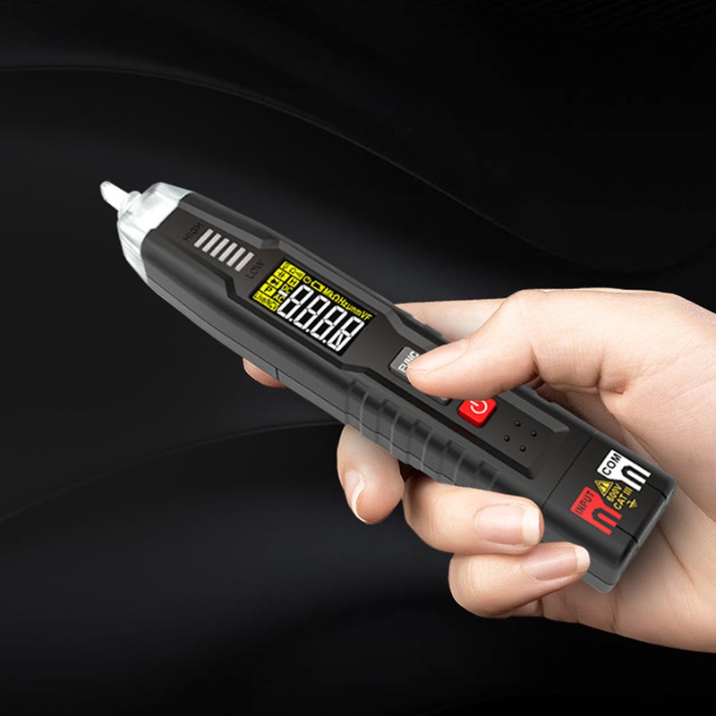 مقياس كهربائي رقمي بنقوشة HABOTEST HT122A، متعدد الوظائف المحمول الذكي، مع مقاومة حقيقية RMS، شاشة LCD مع 4000 قراءة، ومقياس NCV، ومقياس فولت ناقوشة لاختبار الجهد المباشر/المتردد والمقاومة والسعة والتردد والمرحلة - Image 4