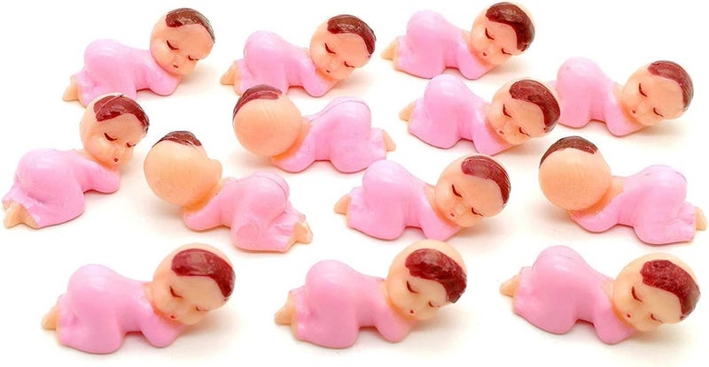 JUXINGDAZYF 72pcs Mini Plastic Baby Favor Supplies for Baby Shower and Ice Cube Game 1 Inch Party Cake King Cake Babies King Cake Baby Pink - Image 2