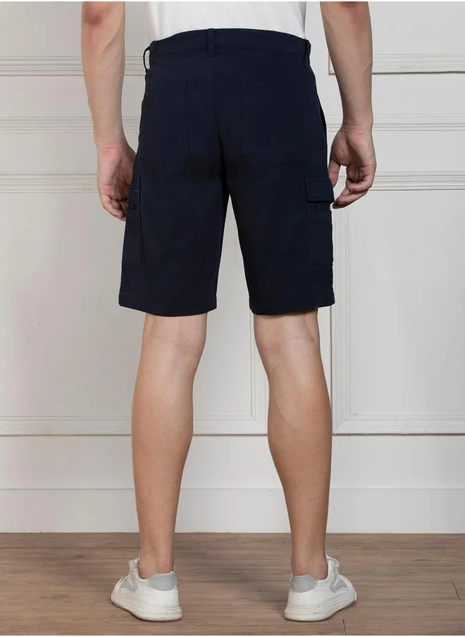Dennis Lingo Relaxed Fit Mid Rise Cargo Pockets Shorts by Styli
