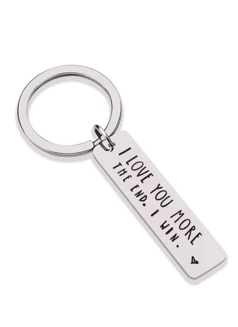 Oasisgalore "I Love You More" Keychain – Gift for Couples, Women, Birthday, Anniversary, or Graduation.  - Image 1