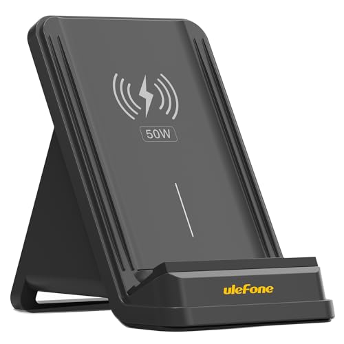 Ulefone شاحن لاسلكي Ulefone WCS01 بقوة 50 واط، حامل شحن لاسلكي سريع بحد أقصى 50 واط، متوافق مع سلسلة Ulefone Armor 23/25/27/28 (بدون محول تيار متردد) - Image 3