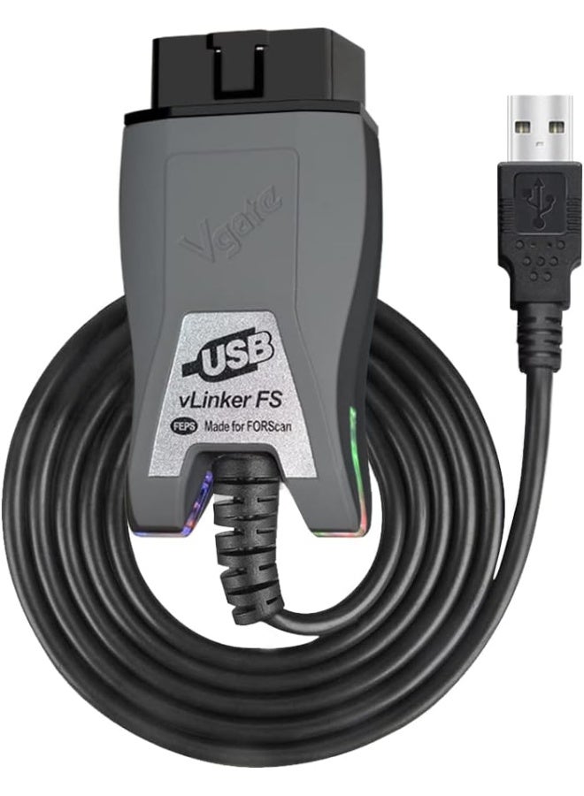 Vgate Vgate vLinker FS OBD2 USB Adapter for FORScan HS/MS-CAN Auto Switch  - Image 1