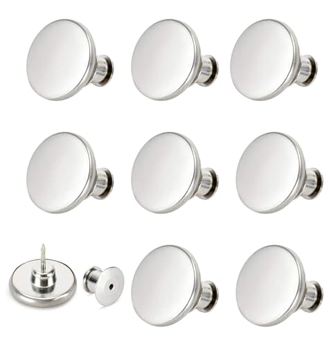 ZENGLU ZENGLU 8 Sets Jean Buttons pins No Sew Instant 17mm Replacement Button Adjustable Pants Buttons Kit 
