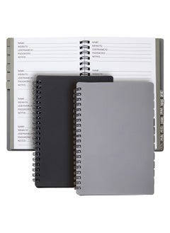 Juvale 2-Pack Spiral Password Keeper Book With Alphabetical Tabs, Password Notebook For Internet And Computer Login, Username, Passwords For Home, Office, Gray/Black (80 Lined Pages, 5X7 In)  - Image 1