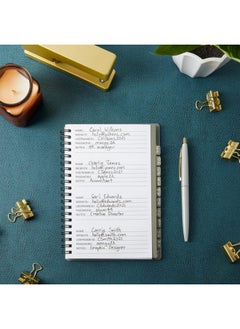 Juvale 2-Pack Spiral Password Keeper Book With Alphabetical Tabs, Password Notebook For Internet And Computer Login, Username, Passwords For Home, Office, Gray/Black (80 Lined Pages, 5X7 In)  - Image 2