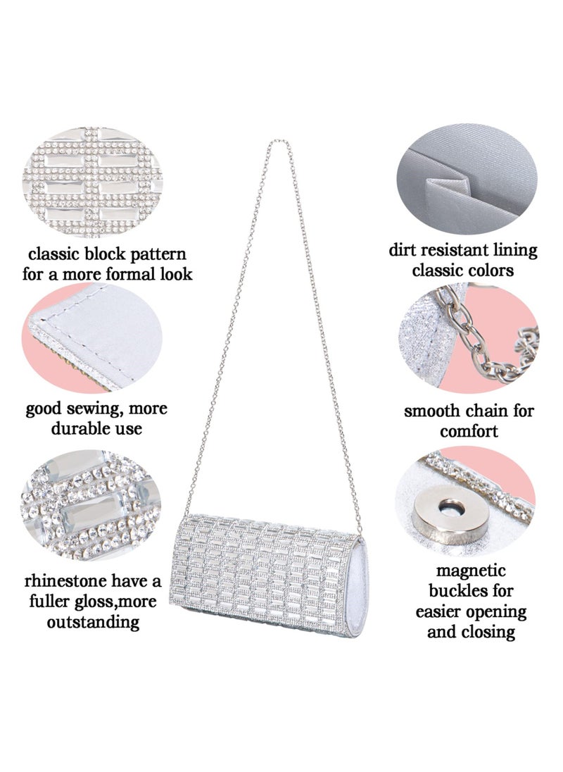 Generic - Elegant Rhinestone Clutch Bags for Women, Ideal Evening Purses for Weddings, Parties and Special Occasions - Image 1